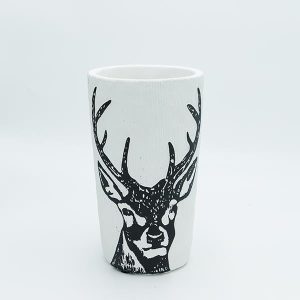 ΒΑΖΟ ΑΠΌ ΤΣΙΜΕΝΤΟ, ΜΕ ΤΑΡΑΝΔΟ, 11.5x11.5x20cm - Image 1