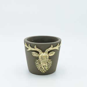 ΚΑΣΠΟ ΑΠΌ ΤΣΙΜΕΝΤΟ, ΜΕ ΑΝΑΓΛΥΦΟ ΤΑΡΑΝΔΟ, 12.5x11x9.5cm - Image 1