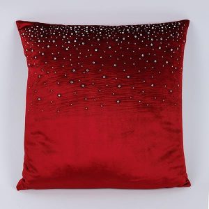 ΜΑΞΙΛΑΡΙ, ΜΠΟΡΝΤΟ ΒΕΛΟΥΔΟ ΜΕ ΣΤΡΑΣ, 45x45cm - Image 1